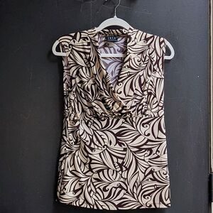 Vintage Y2K JKLA California Faux Wrap Sleeveless Blouse